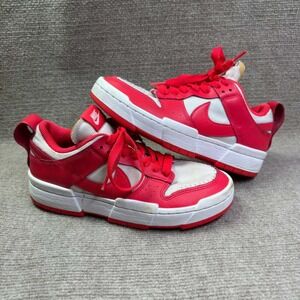 Nike Dunk Low Disrupt Sneakers Women 9.5 Siren Red Streetwear Lace Up CK6654-601
